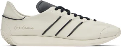 Y-3 Off-white & Black Country Sneakers In Talc/talc/black