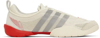 Y-3 OFF-WHITE & RED REGU CREW SNEAKERS
