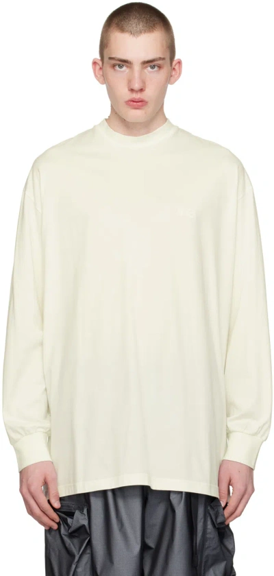 Y-3 Off-white Mock Neck Long Sleeve T-shirt In Off White