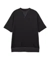 Y-3 Open-necked Black Shirt In Black