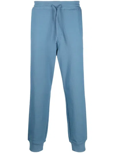 Y-3 Organic-cotton Track Pants In Blue