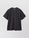 Y-3 Oversized Black T-shirt With Raised Logo Detail In Grey