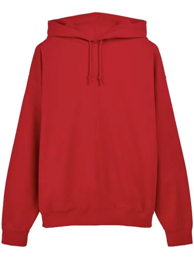 Y-3 Red Hoodie With Distinctive Graphic Print