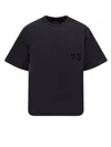 Y-3 Padded Crew Neck Short Sleeve T-shirt In Black