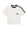Y-3 White Padded 3 Stripes T-shirt In White