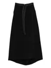 Y-3 Padded-tie Detail Skirt In Black
