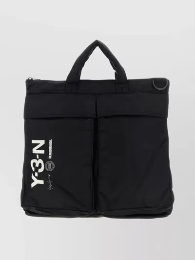Y-3 Padded Tote Bag Adjustable Shoulder Strap In Black