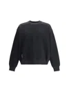 Y-3 Wool Padded Crew Sweater In Black