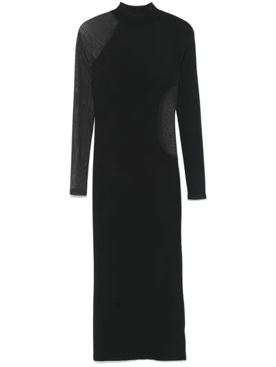 Y-3 PANELLED MIDI DRESS