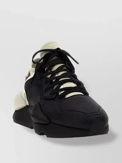 Y-3 Panelled Sneakers With Textured Outsole In Black