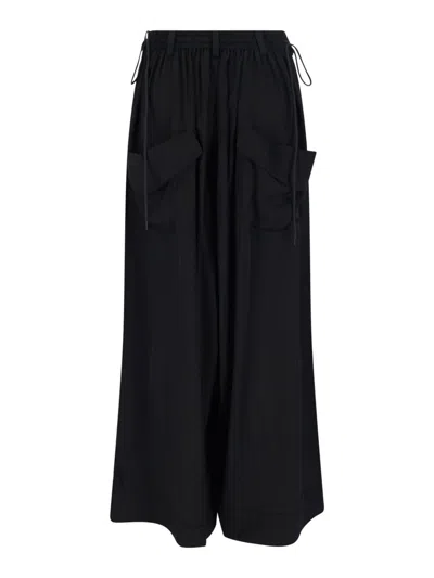 Y-3 Large Logo Trousers In Black