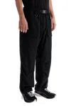 Y-3 Black Pants Elasticized On Waist Belt