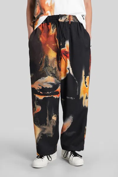 Y-3 PANTS IN BLACK POLYESTER