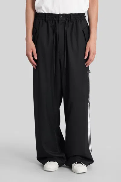 Y-3 PANTS IN BLACK POLYESTER