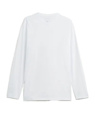 Y-3 Pattern-printed Long-sleeved T-shirt In White