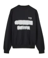 Y-3 Sweatshirt Whit Maxi Print In Black