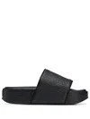 Y-3 Open-toe Platform Slides In Schwarz