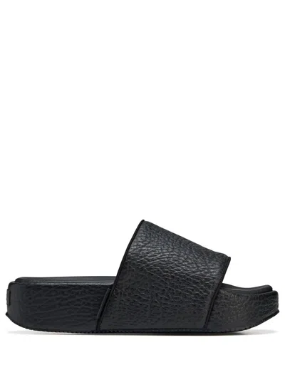 Y-3 PEBBLED OPEN-TOE SLIDES