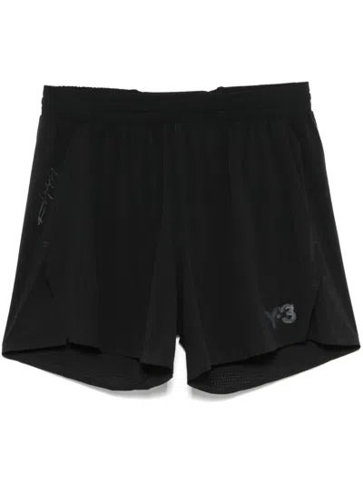 Y-3 Perforated-design Shorts In Black