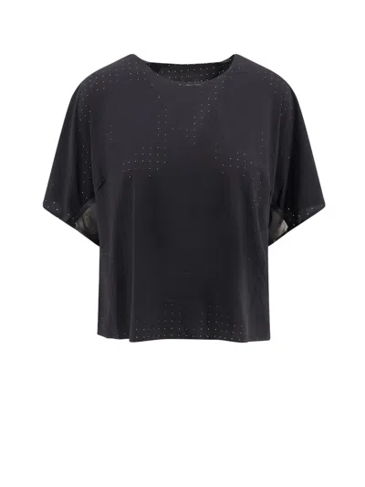 Y-3 Perforated Technical Fabric And Mesh Top In Black