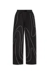 Y-3 PIPING-DETAILED WIDE-LEG TROUSERS