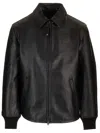 Y-3 Black Loose-fit Faux-leather Bomber Jacket In Black