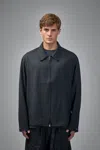 Y-3 Pleather Faux-leather Jacket In Gray