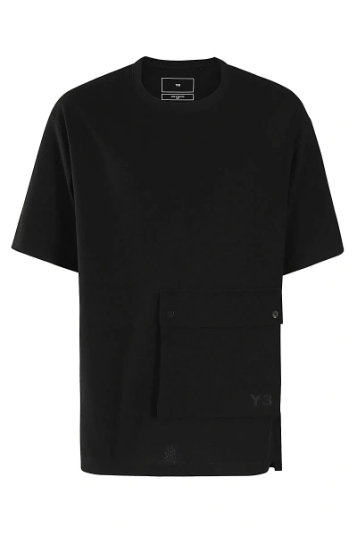 Y-3 Pockt Ss Tee In Black