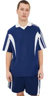 Y-3 Ss Ctln Tee In Dark Blue