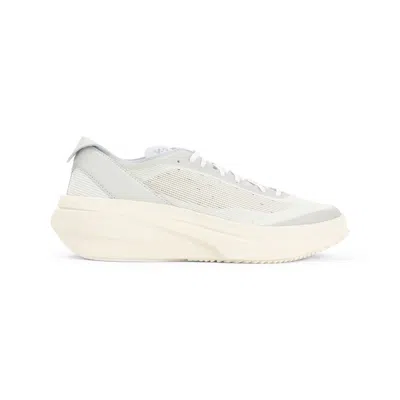 Y-3 Premium Leather Sneakers In White