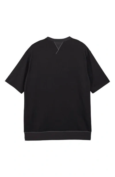 Y-3 Premium Relaxed Recycled Polyester & Wool T-shirt In Black