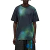 Y-3 Man Regular Aop Tee In Blue Multicolor