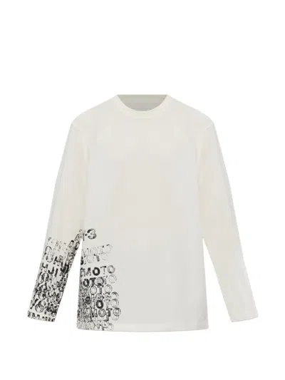 Y-3 Print Long-sleeve T-shirt In White