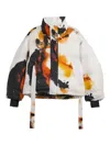 Y-3 Printed Puffer Jacket In White