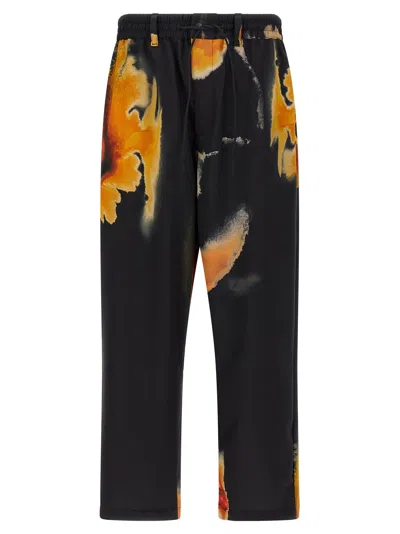 Y-3 PRINTED TROUSERS PANTS BLACK