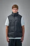 Y-3 Adidas Black Zippered Padded Vest  In Black