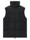 Y-3 Adidas Black Zippered Padded Vest  In Black