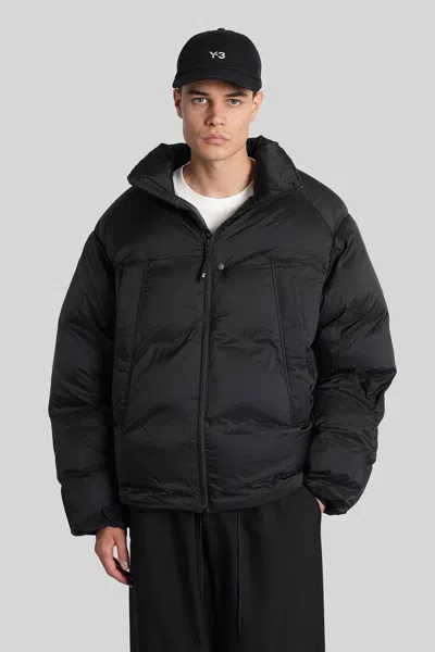 Y-3 Puffer In Black Polyamide In Blue
