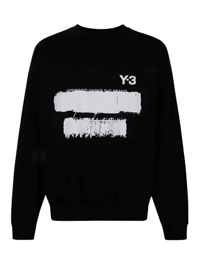 Y-3 Crew Neck Cotton Sweater With Black Logo