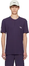 Y-3 Purple Us Open Tennis Freelift Zip Pro T-shirt In Purple