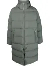 Y-3 Padded Parka Coat In Green