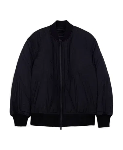 Y-3 Quilted Zip-up Bomber Jacket In Black