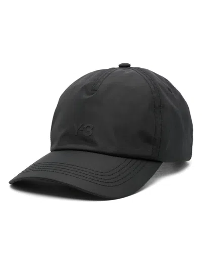 Y-3 Raised-logo Cap In Black