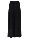 Y-3 Wide Leg Twill Pants With Drawstring Detail