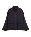 Y-3 Rayon Twill Zip Top In Black
