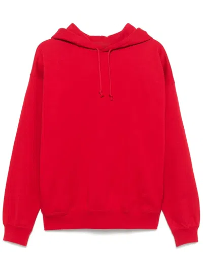 Y-3 RED GRAPHIC-PRINT HOODIE