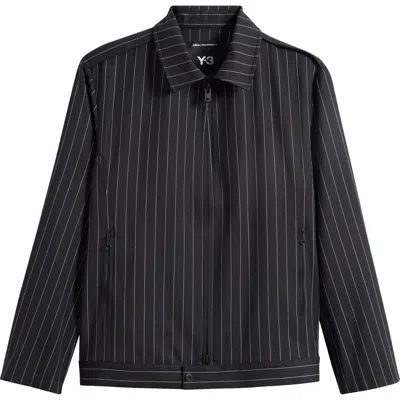 Y-3 Refined Pinstripe Jacket In Black
