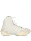 Y-3 Regu 2002 Hi Lace-up Leather High-top Trainers In White