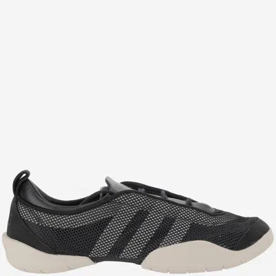 Y-3 Low Top Mesh Upper Rubber Sole Sneakers In Black