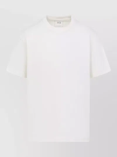 Y-3 Regular Fit Crew Neck Short Sleeve T-shirt In White